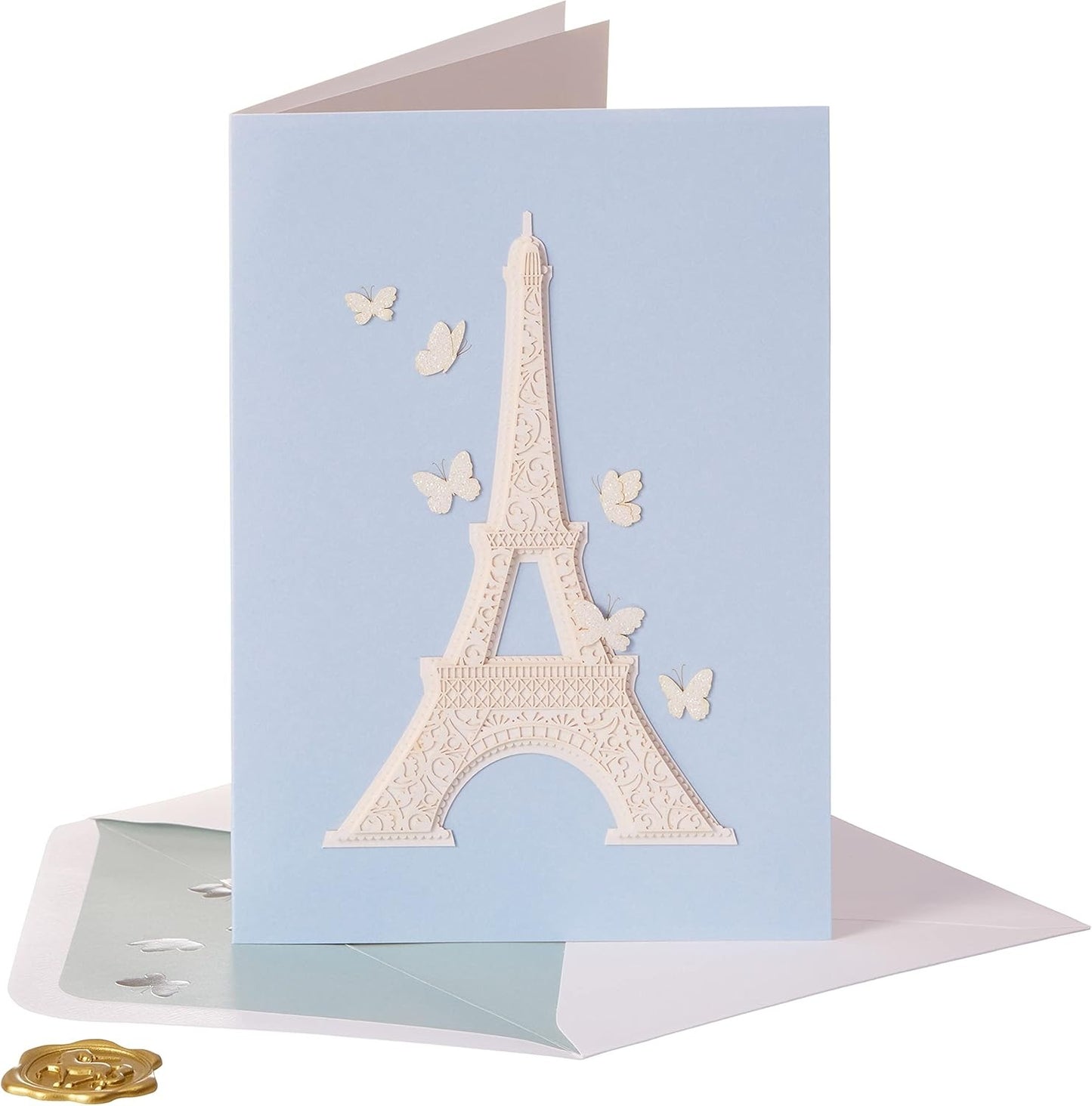 Laser Cut Eiffel Tower Birthday Card