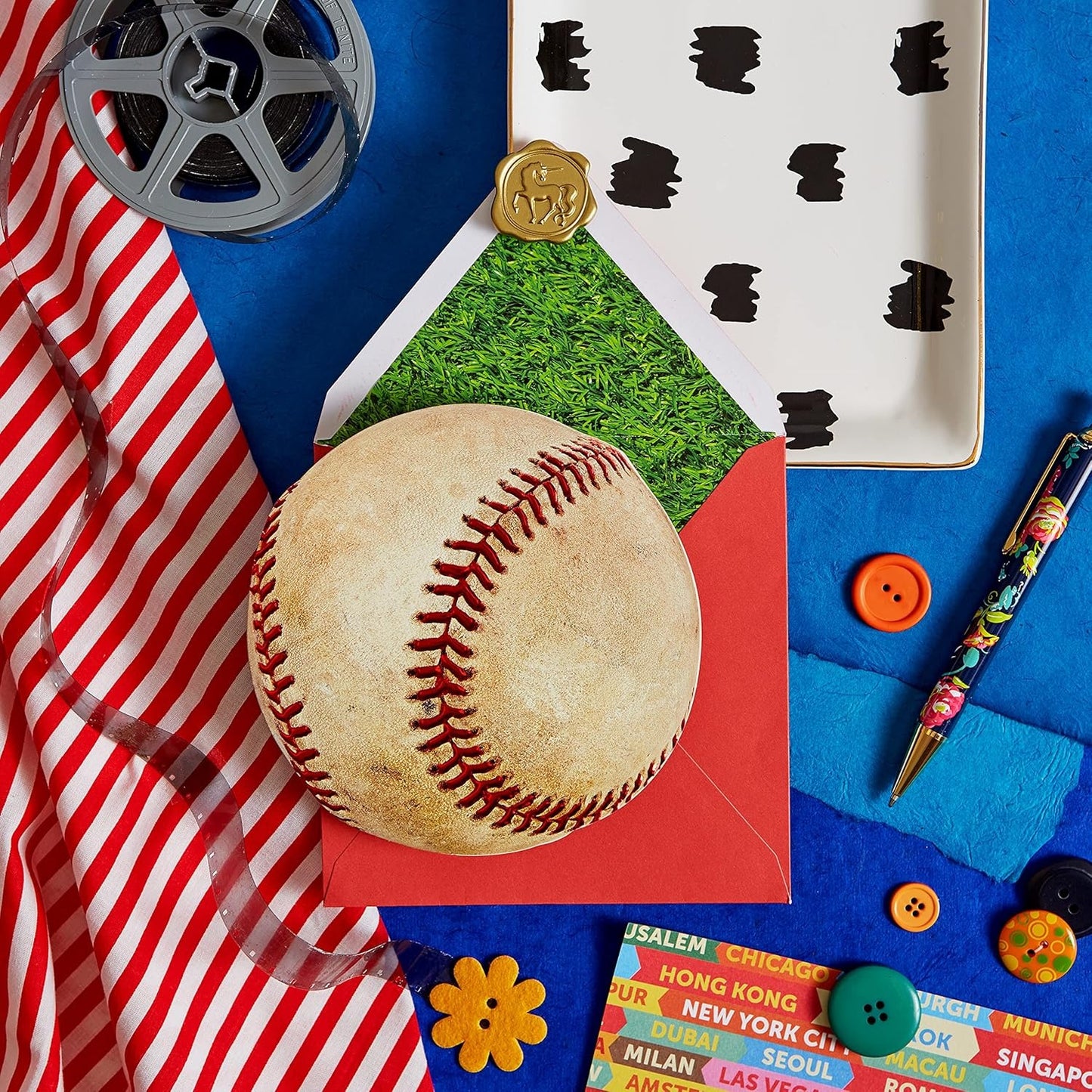 Die Cut Baseball Birthday Card