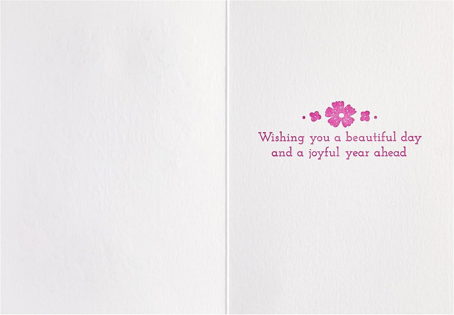 Flower Frame with Gems Birthday Card