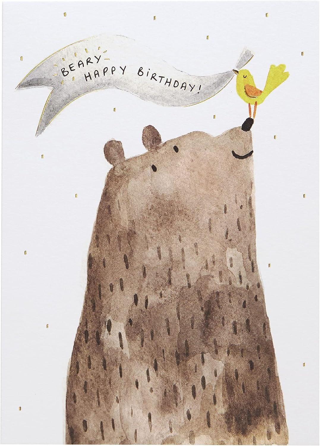 Bear with Banner Birthday Card