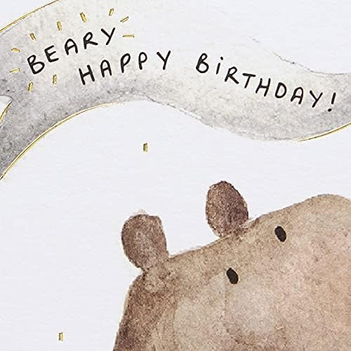 Bear with Banner Birthday Card