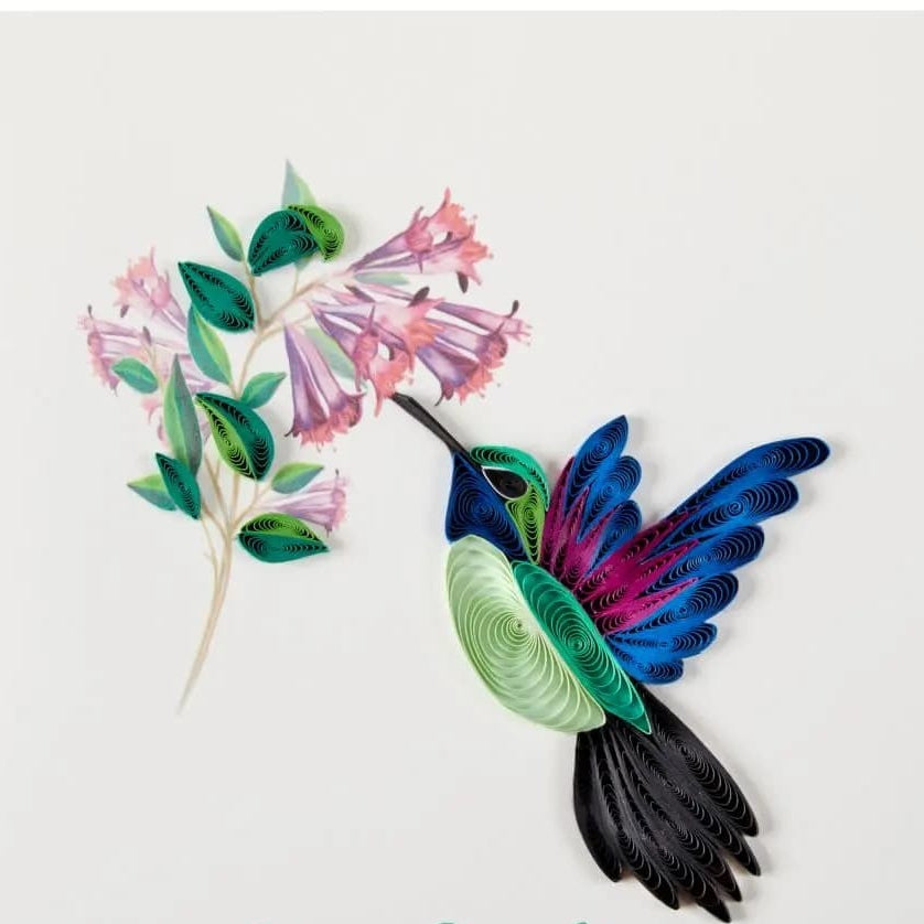 Quilled Hummingbird Birthday