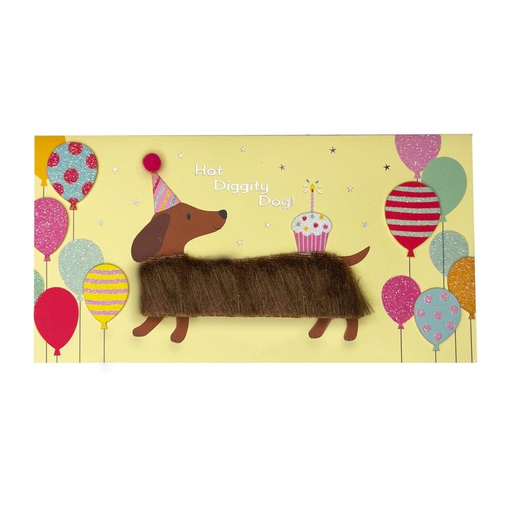 Long Haired Dachshund Birthday Card