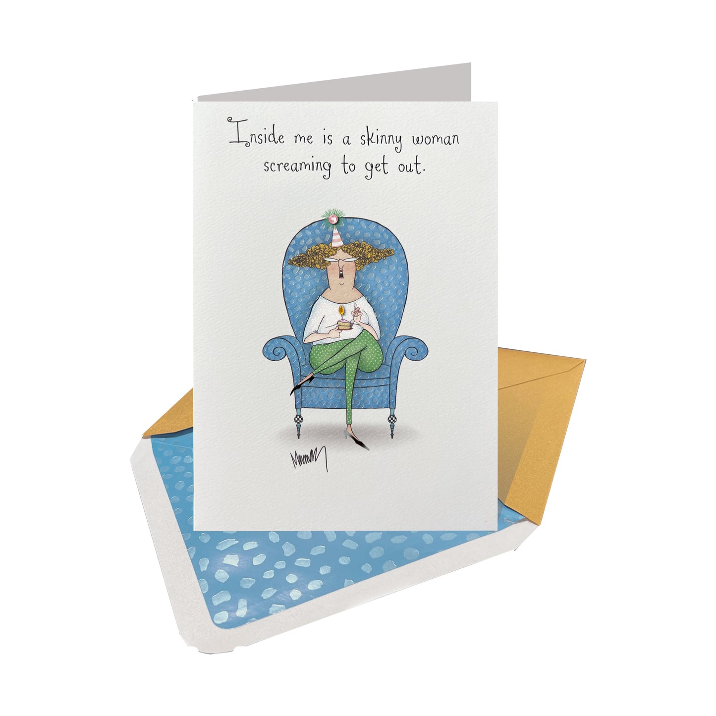 Skinny Woman Birthday Card