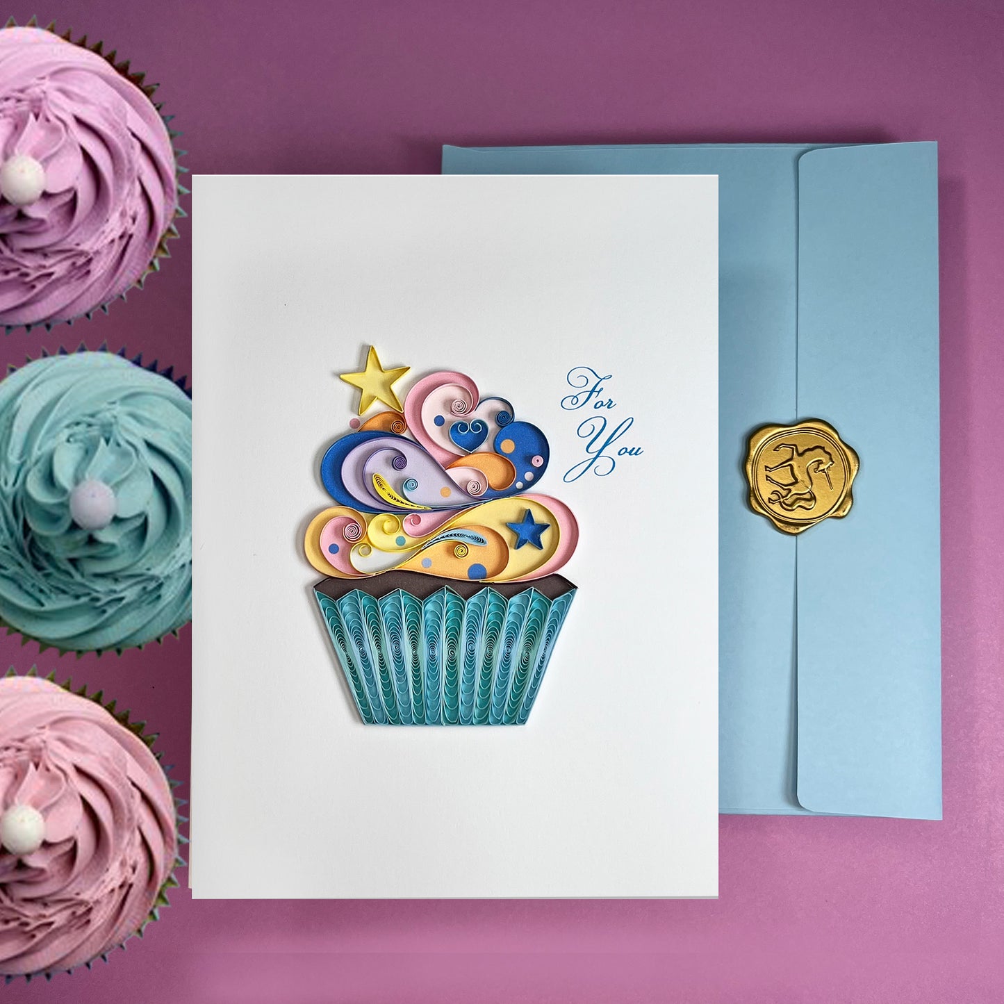 Quilled Birthday Cupcake Birthday Card