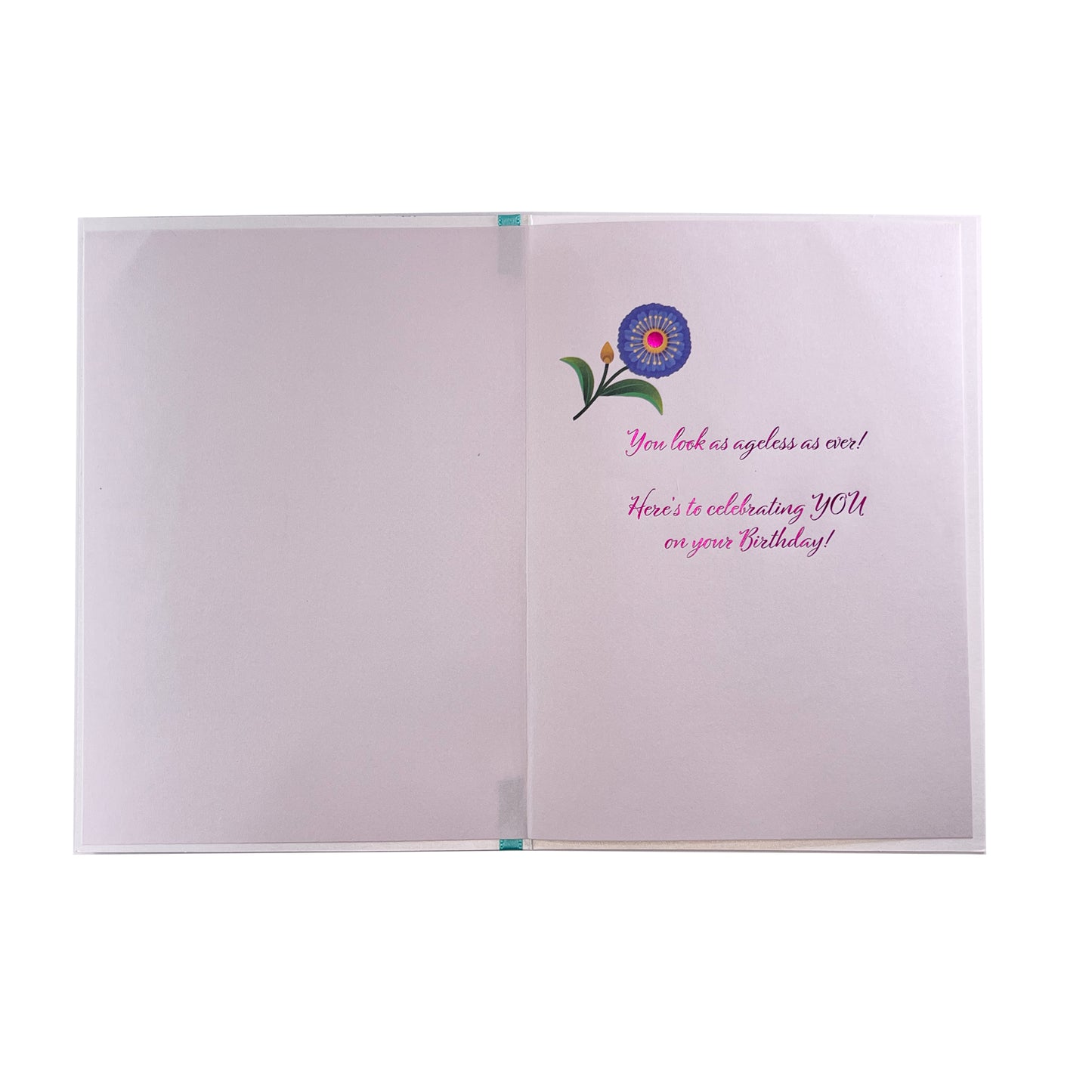 Floral on Black Birthday Card