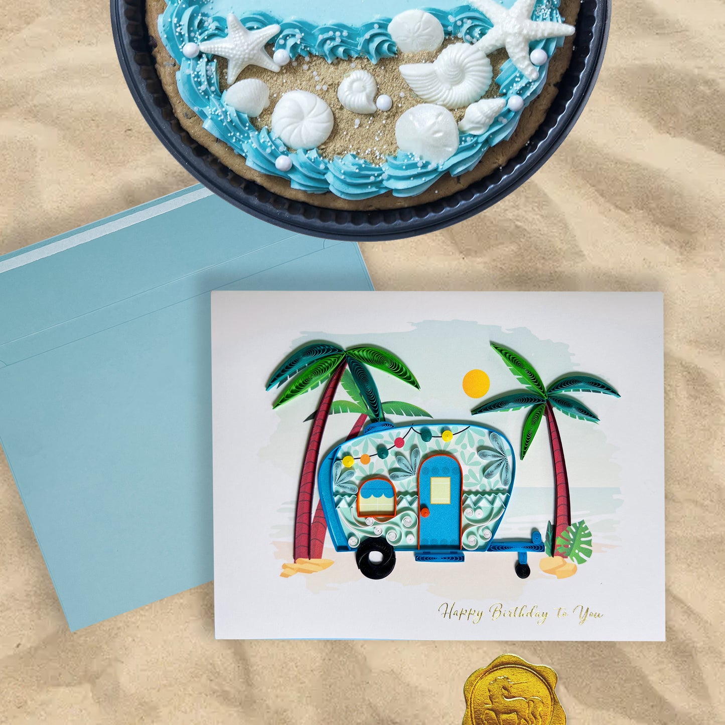 Quilled Camper Birthday Card