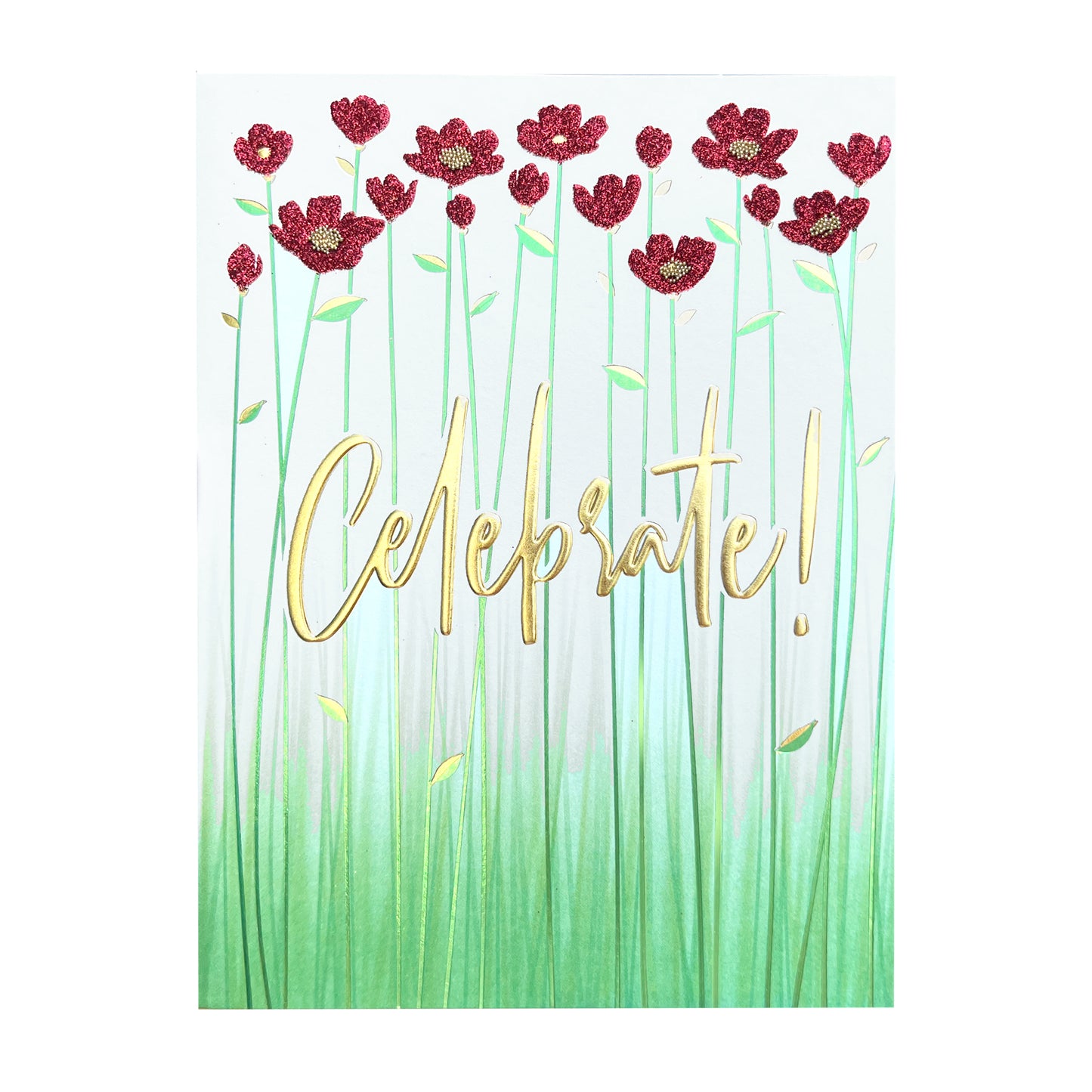 Long Stemmed Floral Birthday Card