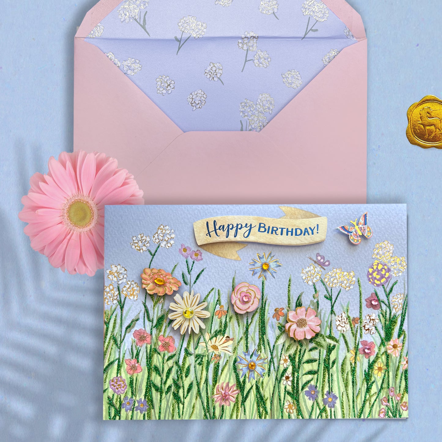 Meadow Floral Birthday Card