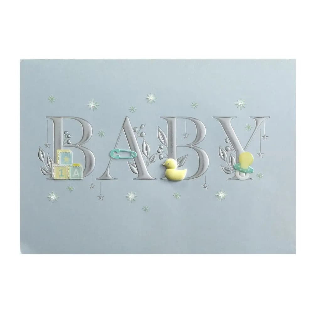 Baby Lettering Boy Baby Card