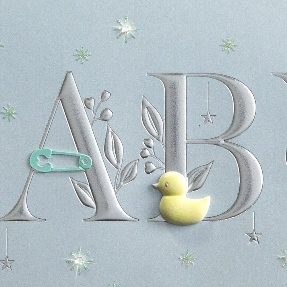 Baby Lettering Boy Baby Card