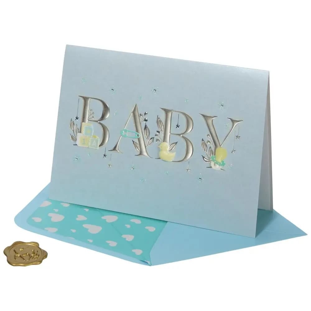 Baby Lettering Boy Baby Card