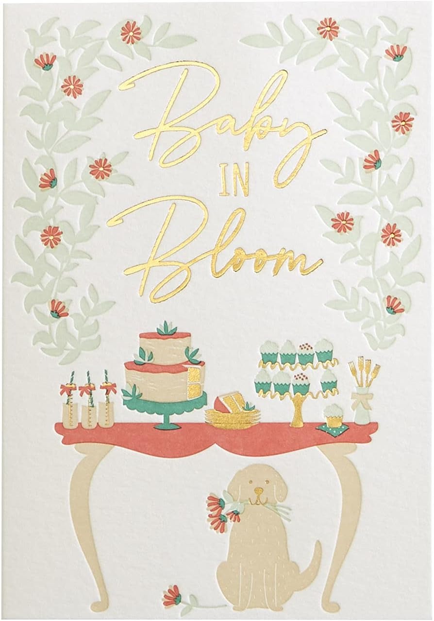 Baby In Bloom Baby Shower Card
