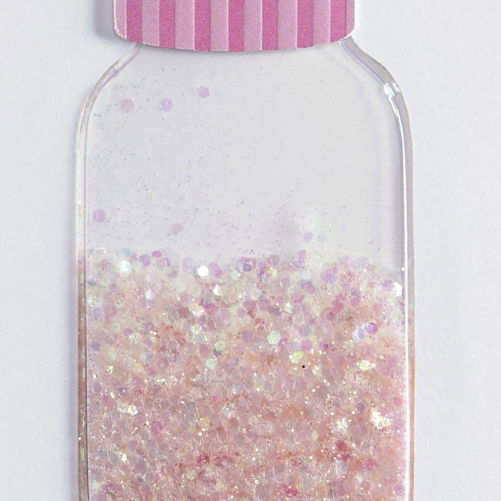 Baby Bottle Girl Baby Card