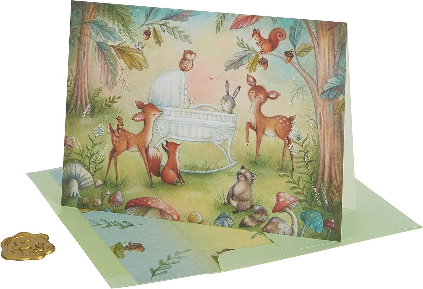 Woodland Animals New Baby Card