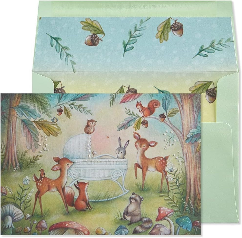 Woodland Animals New Baby Card