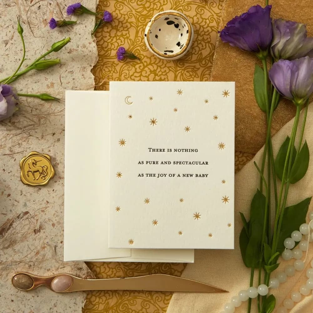 Copy Driven Letterpress Baby Card