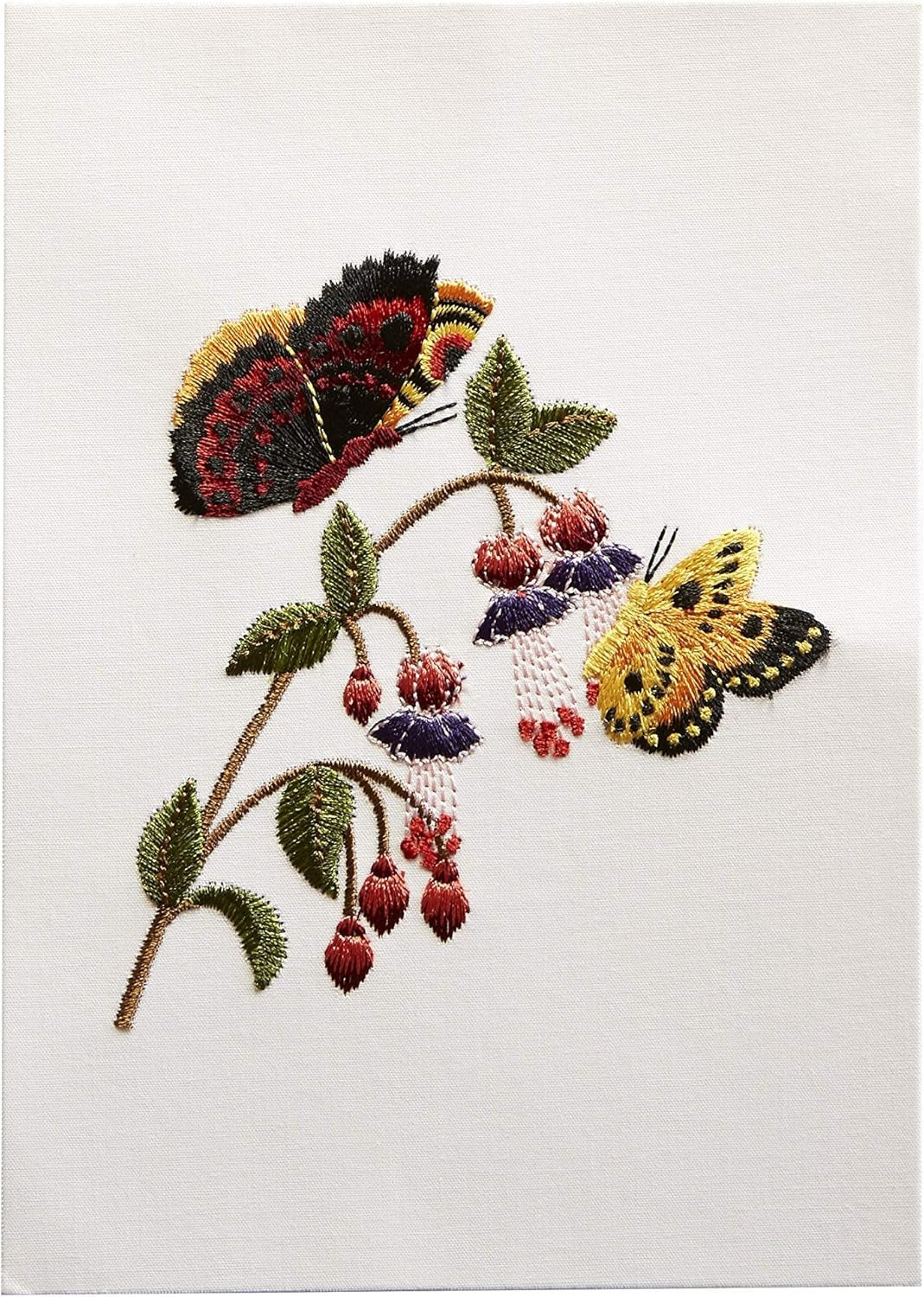 Embroidered Butterflies Blank Card