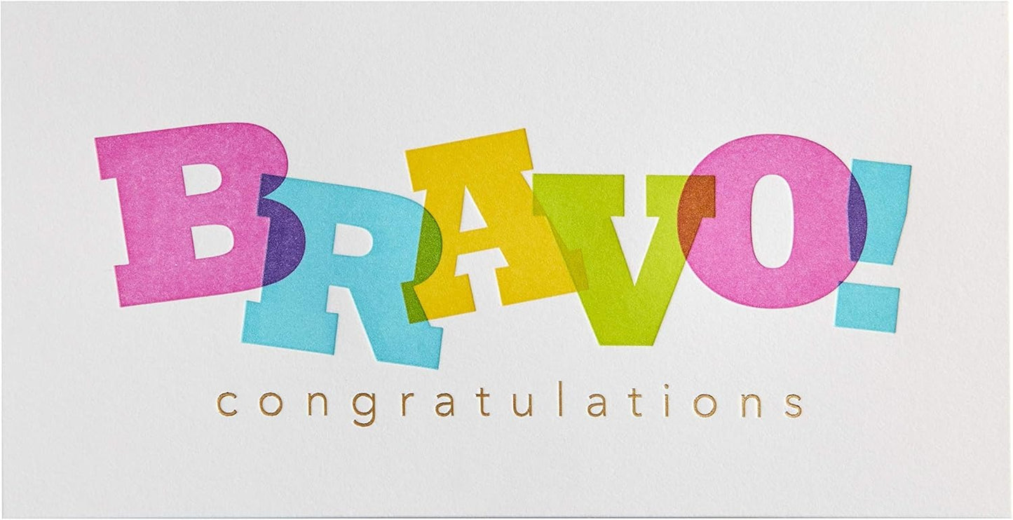 Bravo Layered Lettering Congratulations Card