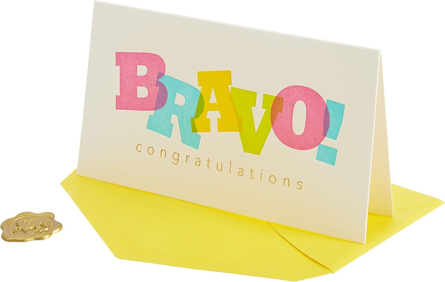 Bravo Layered Lettering Congratulations Card