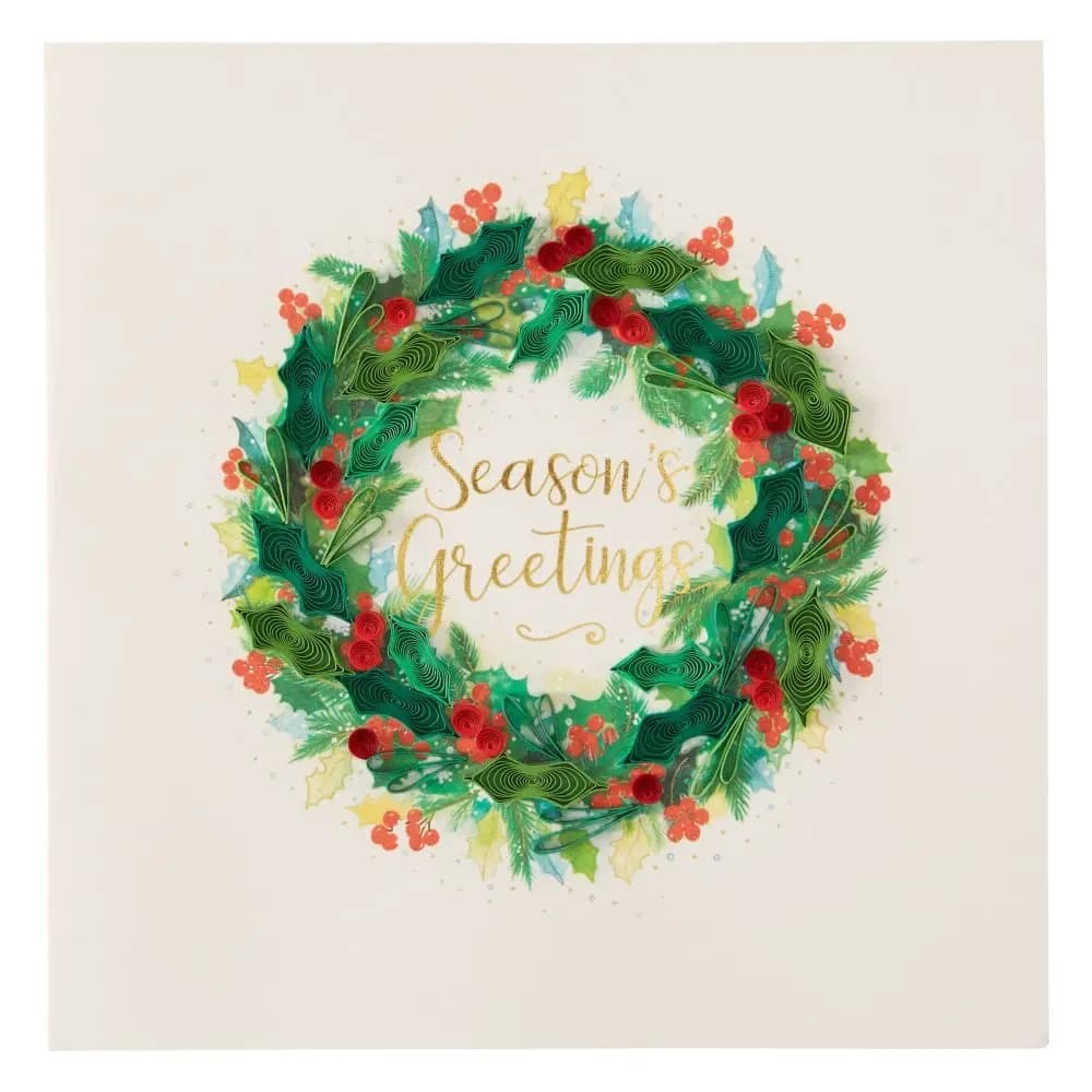 Quilled Wreath Christmas Card