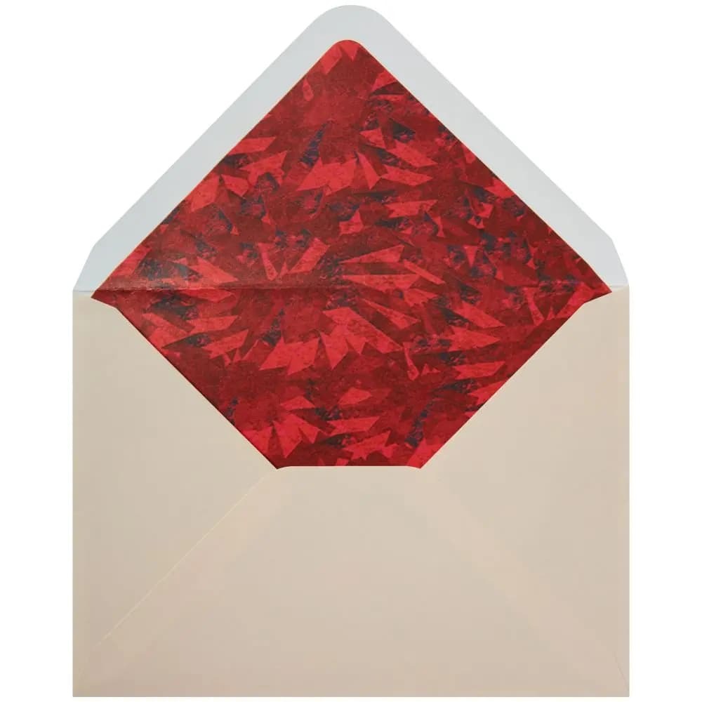 Red Holographic Foil Ornaments Christmas Card