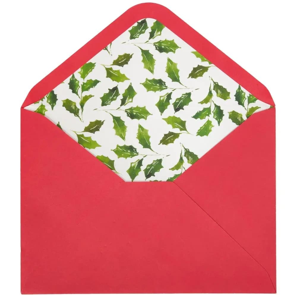 Holly Branch with Berries Christmas Card