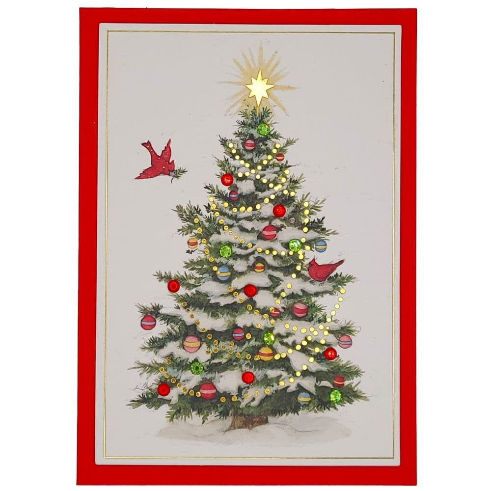 Snowy Christmas Tree Christmas Card