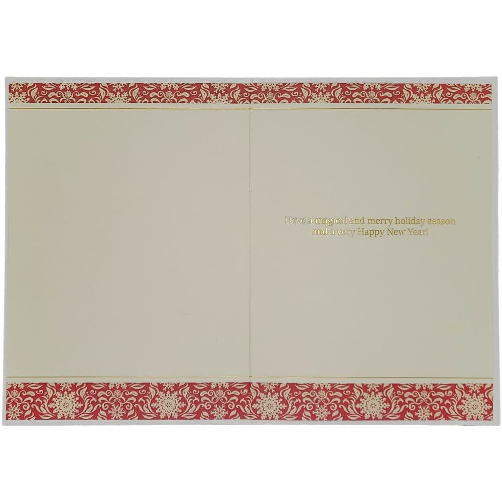Santa with Foliage Christmas Card