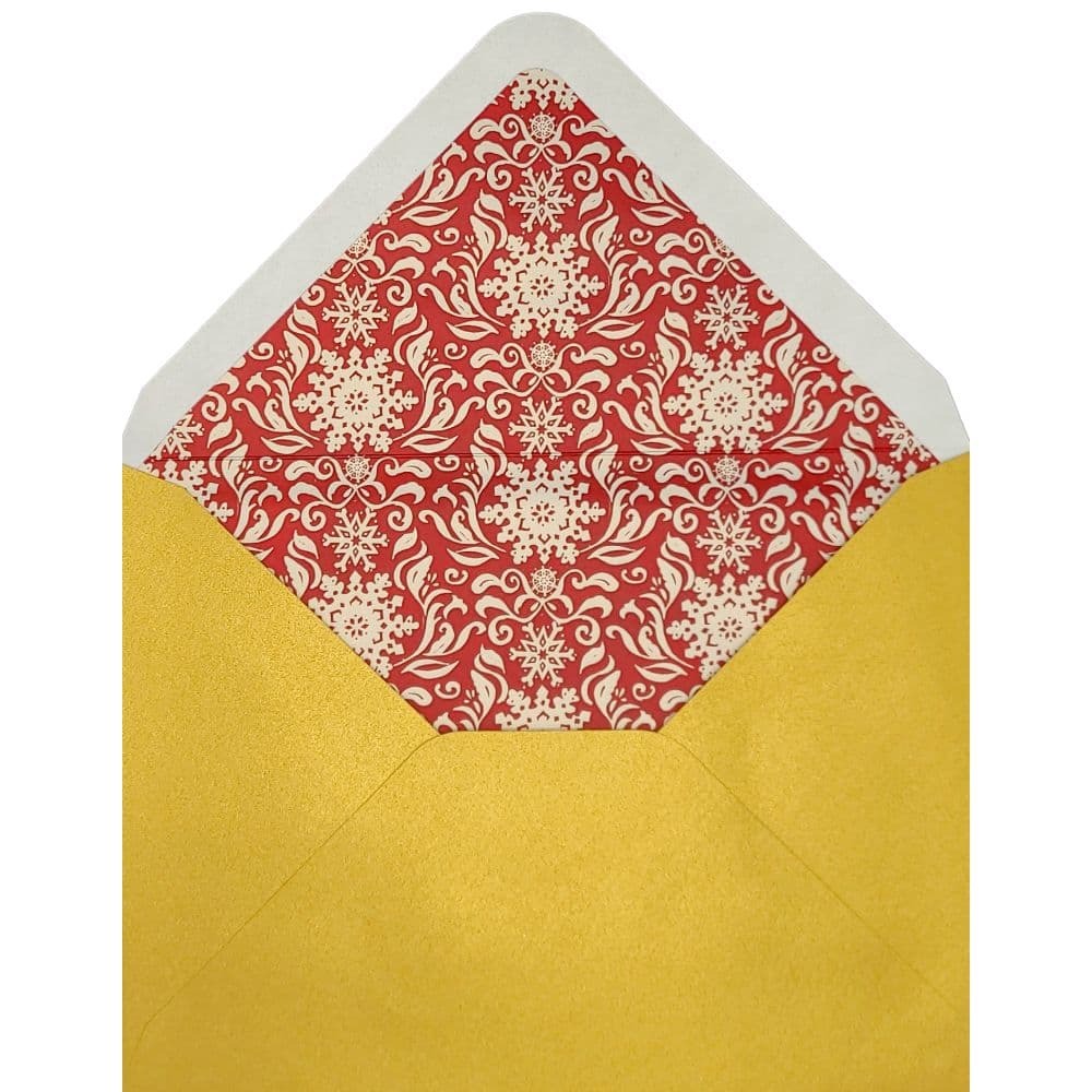 Santa with Foliage Christmas Card