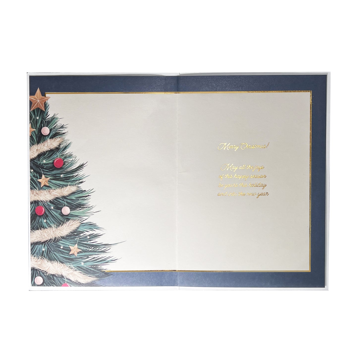 Paris Scene Through French Doors Christmas Card