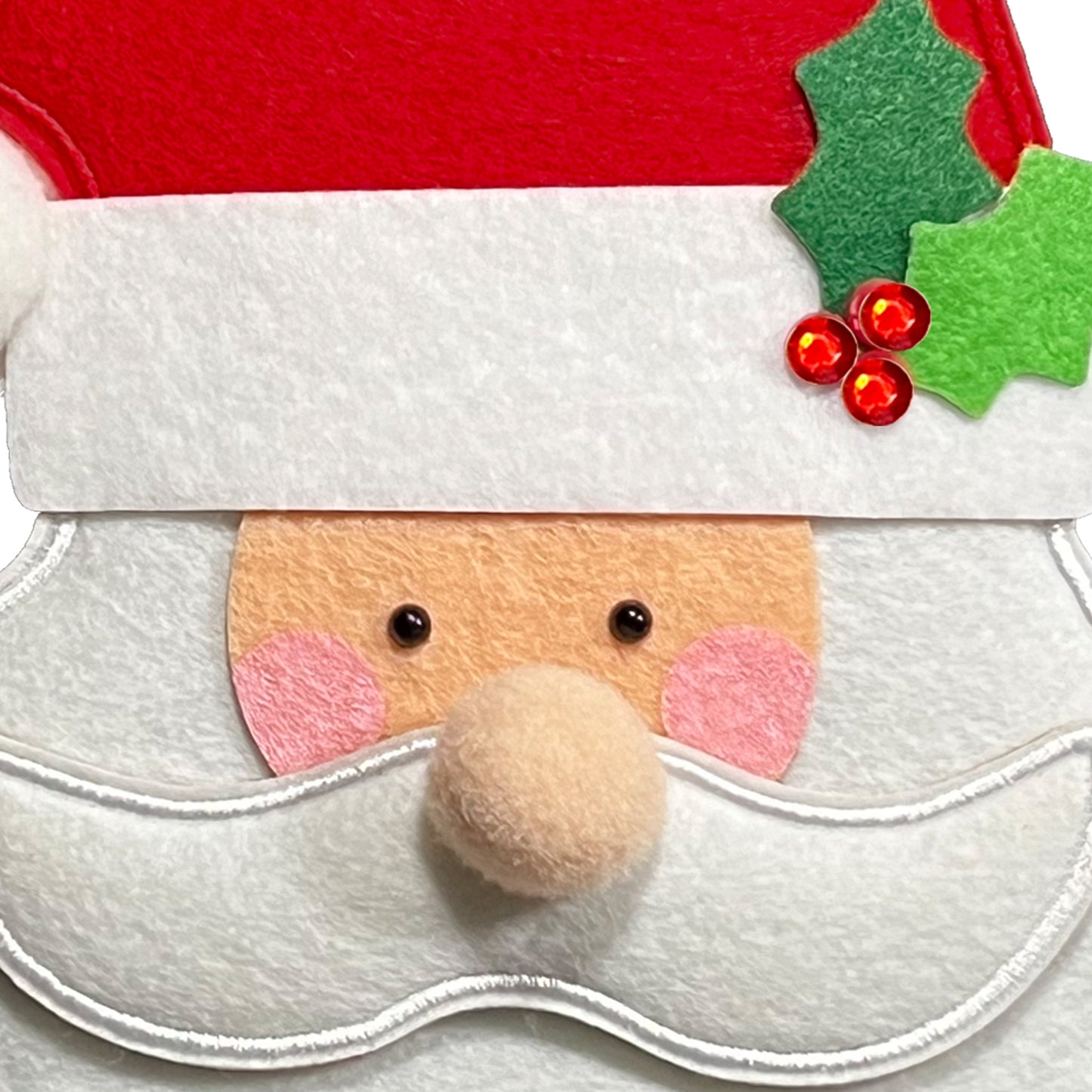 Layered Felt Santa Christmas Card