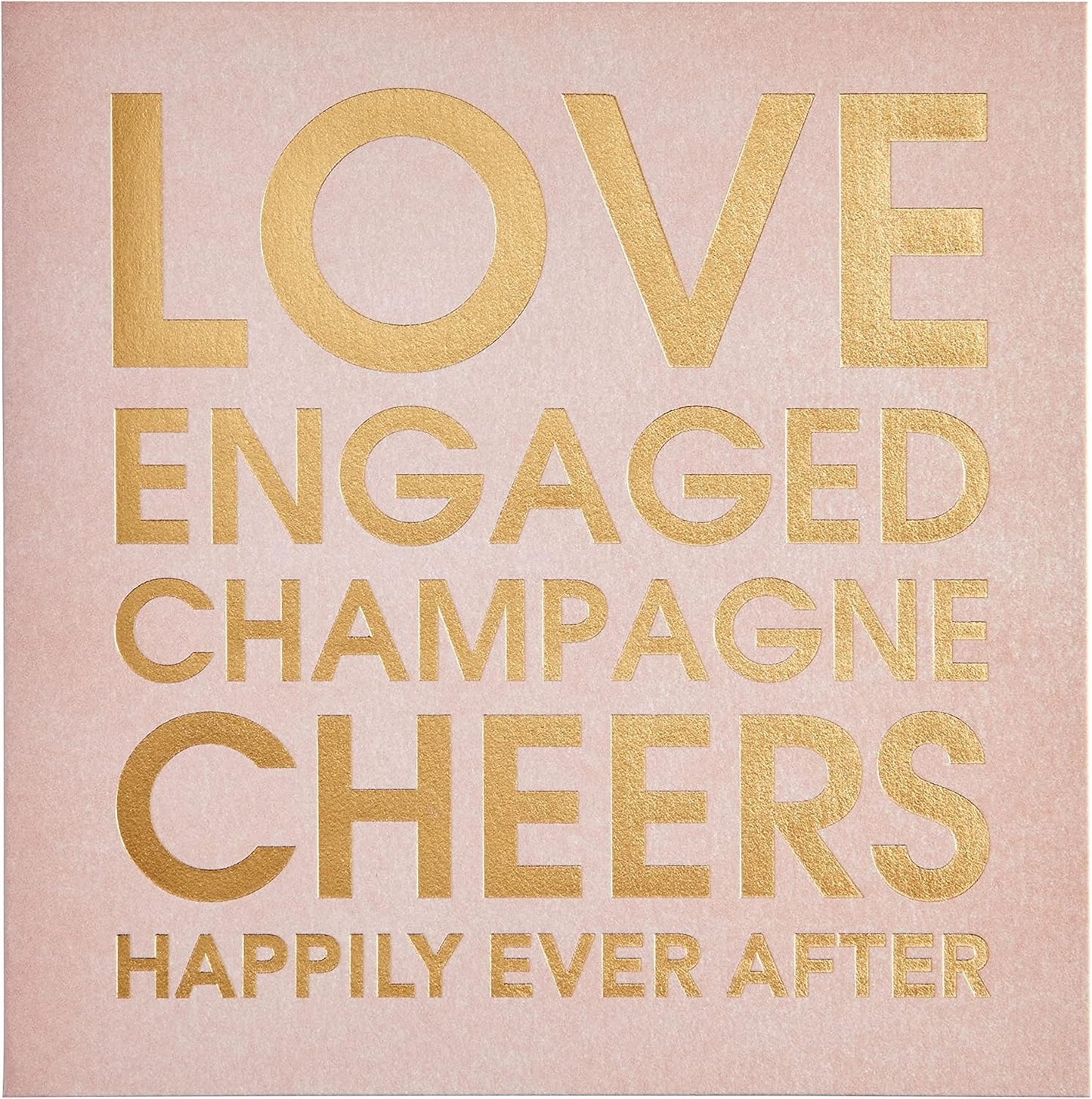 Stacked Words Engagement Wedding Card