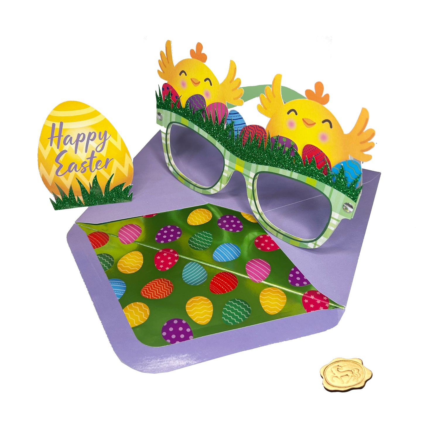 Wearable Chick Glasses Easter Card