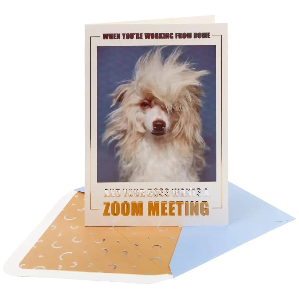 Zoom Meeting Dog Friendship Card
