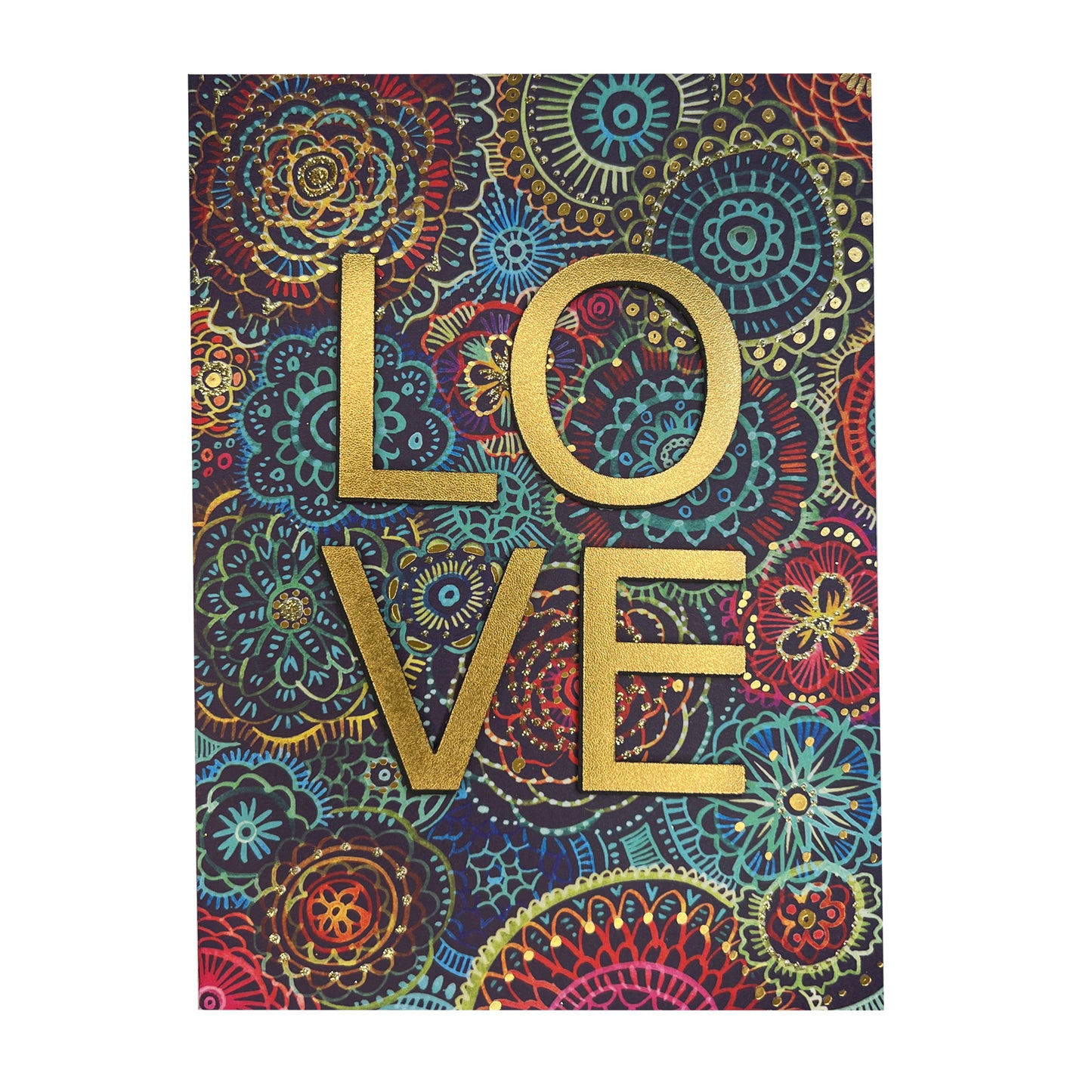 Stacked Love on Black Romance / Friendship Card
