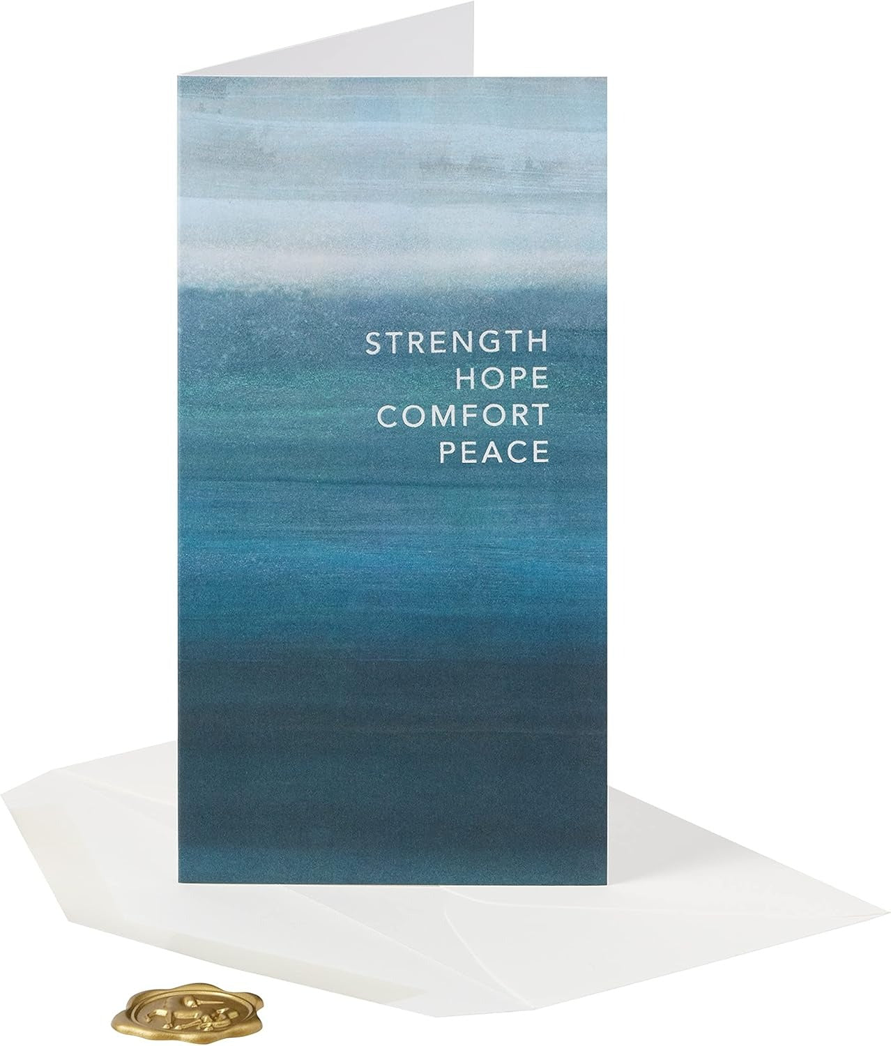 Blue Ombre Watercolor Sympathy Card