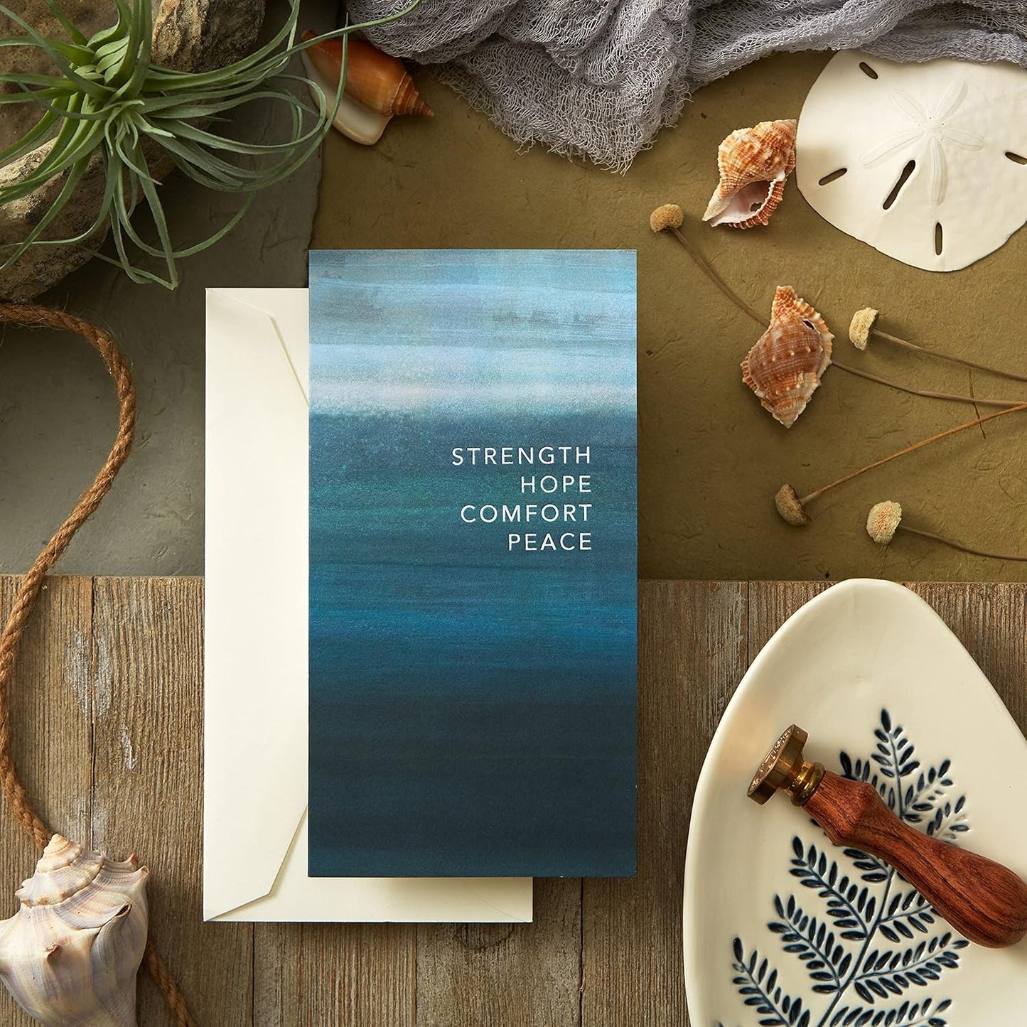 Blue Ombre Watercolor Sympathy Card
