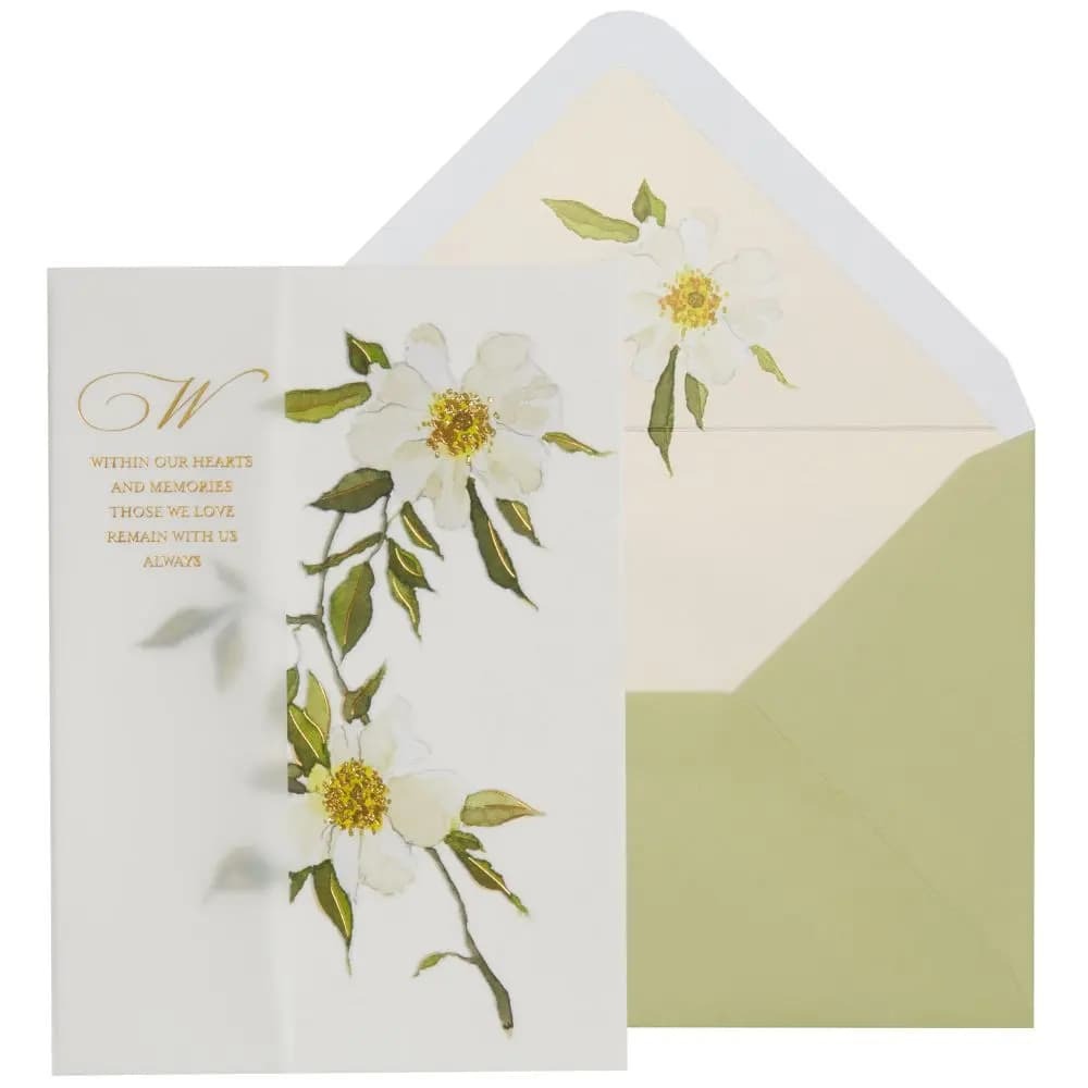 Wild Roses Sympathy Card