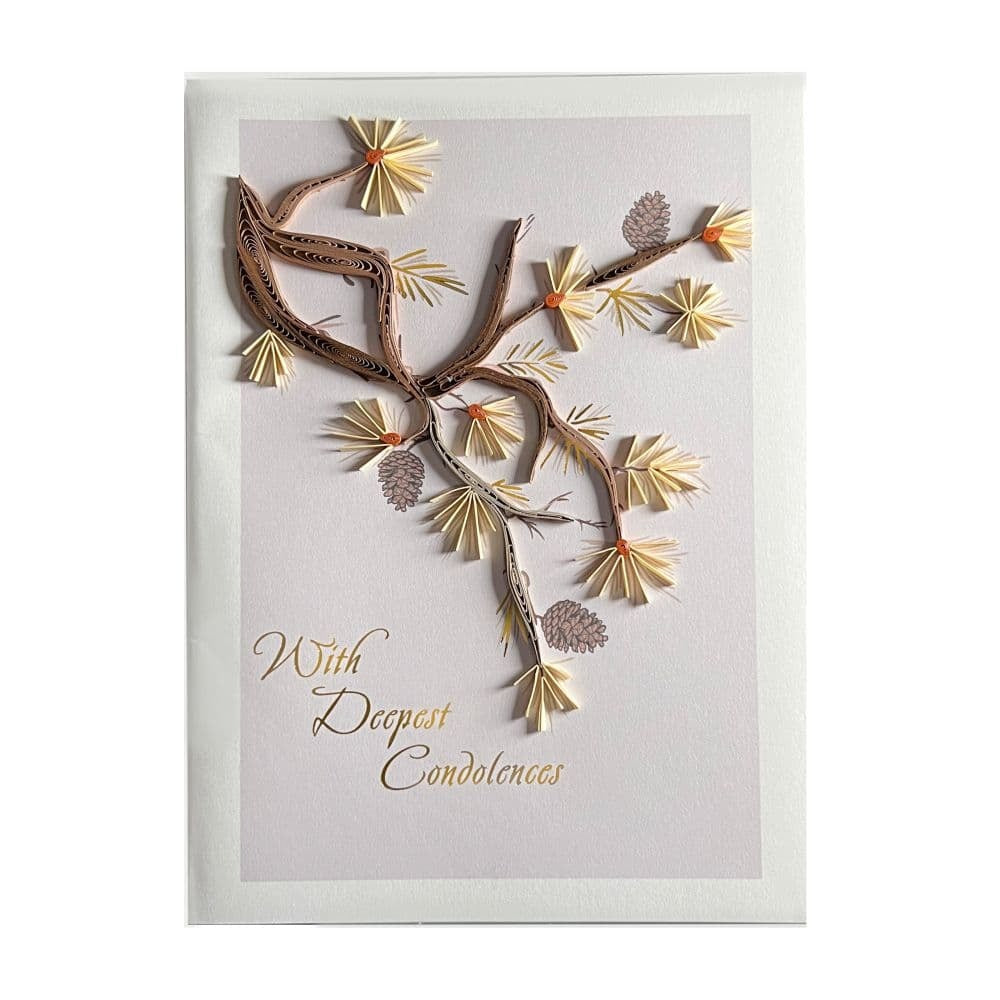 Quilled Pine Tree Sympathy Card