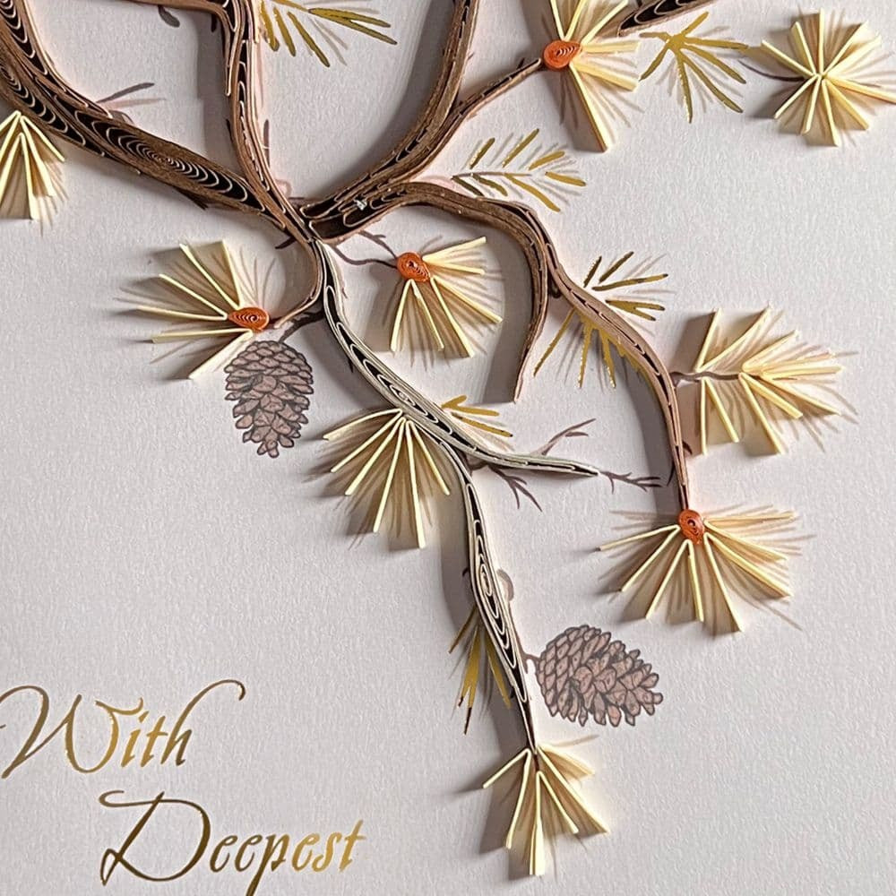 Quilled Pine Tree Sympathy Card