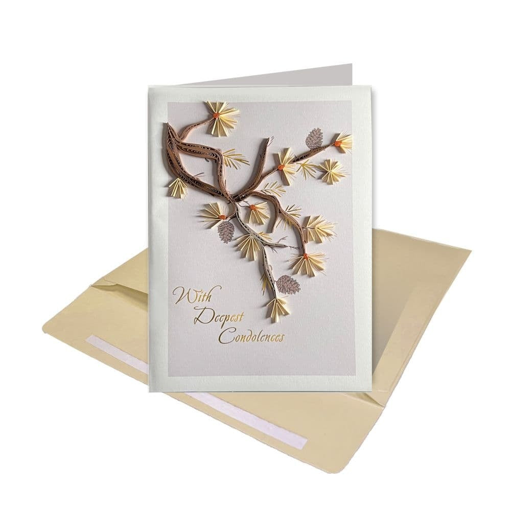 Quilled Pine Tree Sympathy Card