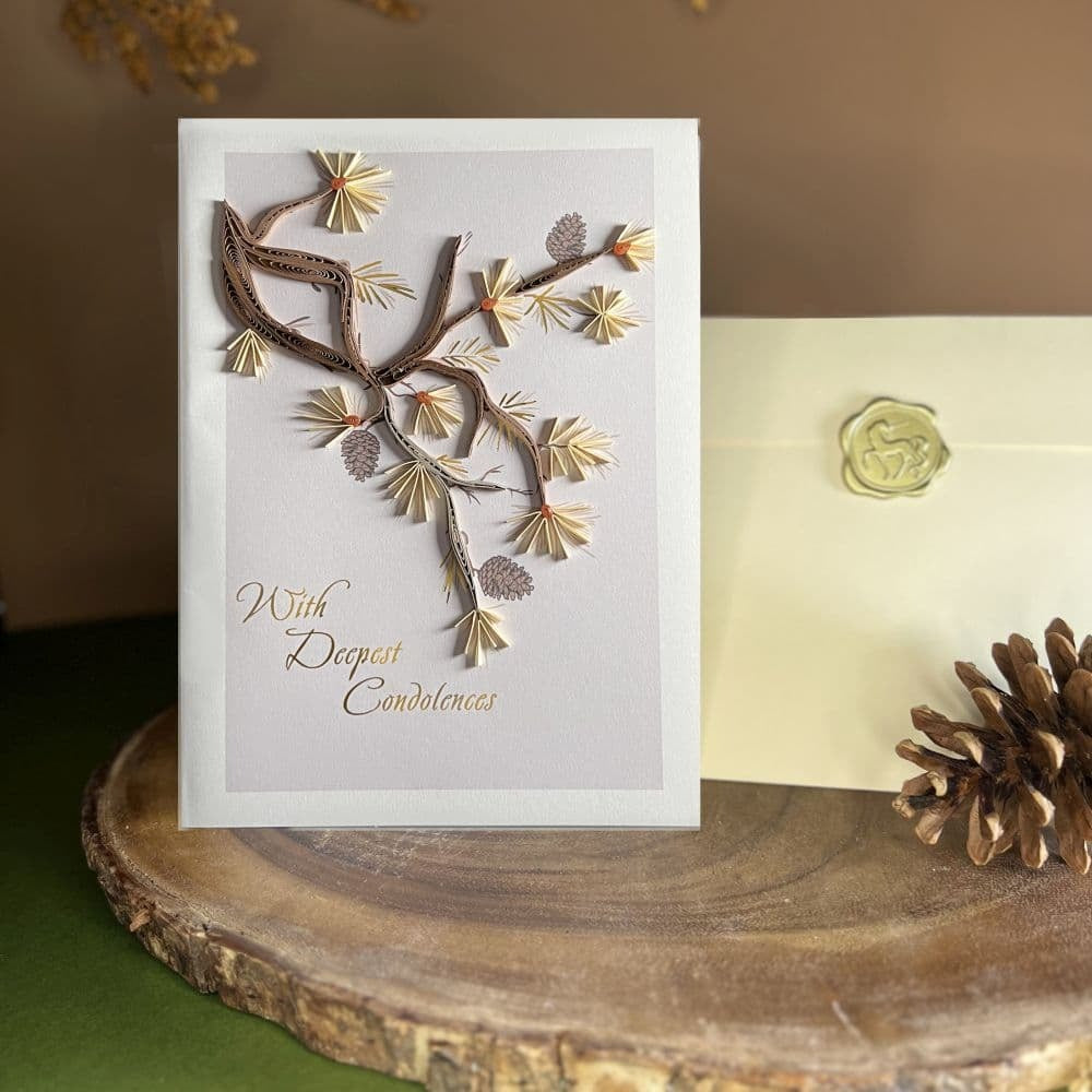 Quilled Pine Tree Sympathy Card