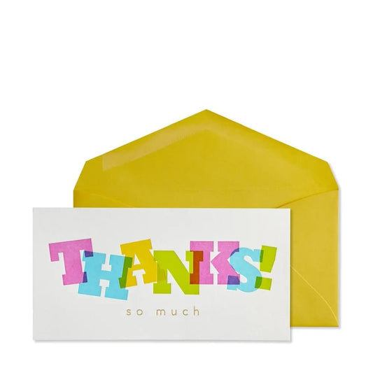 Monarch Layered Letters Thank You Card