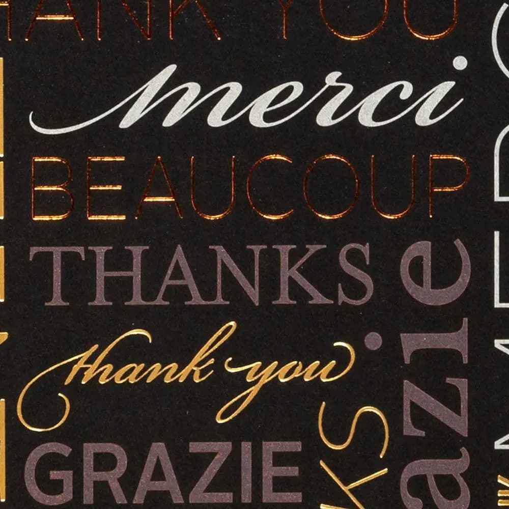 Multi Language Thank You Card