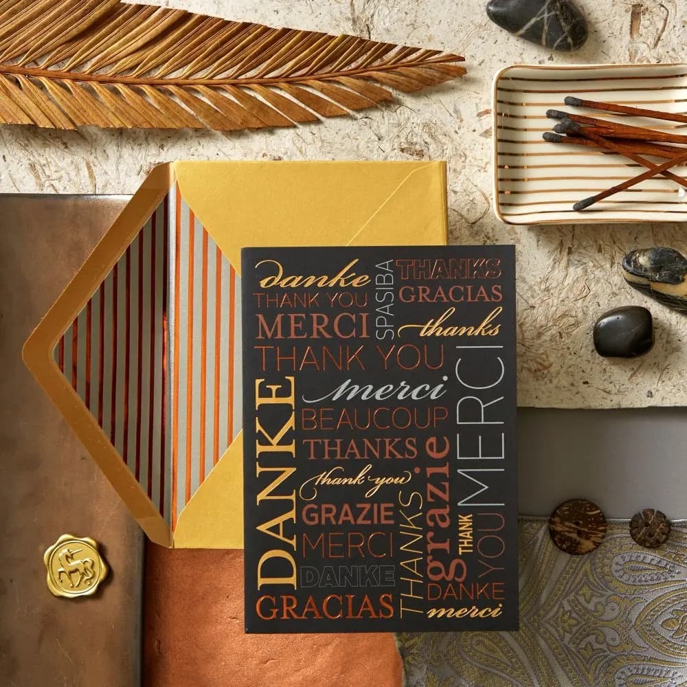Multi Language Thank You Card