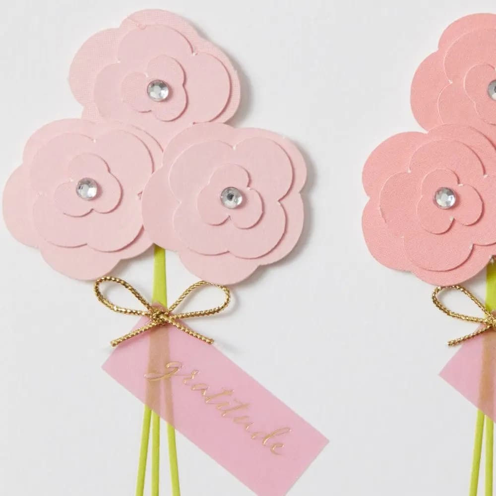 Three Bouquets Thank You Card