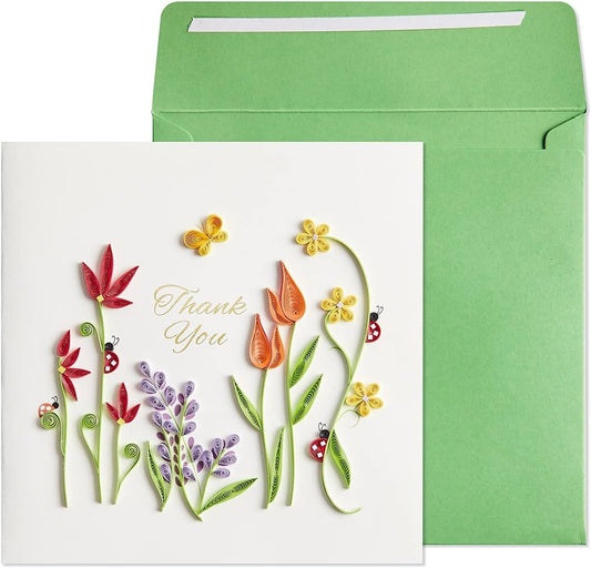 Quilled Gardening Thank You Card