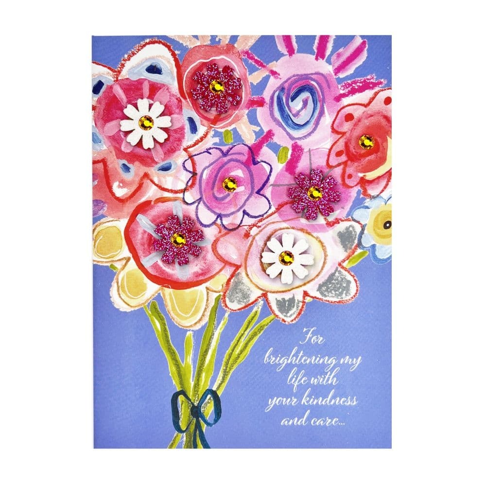 Bouquet and Lettering Thank You Card