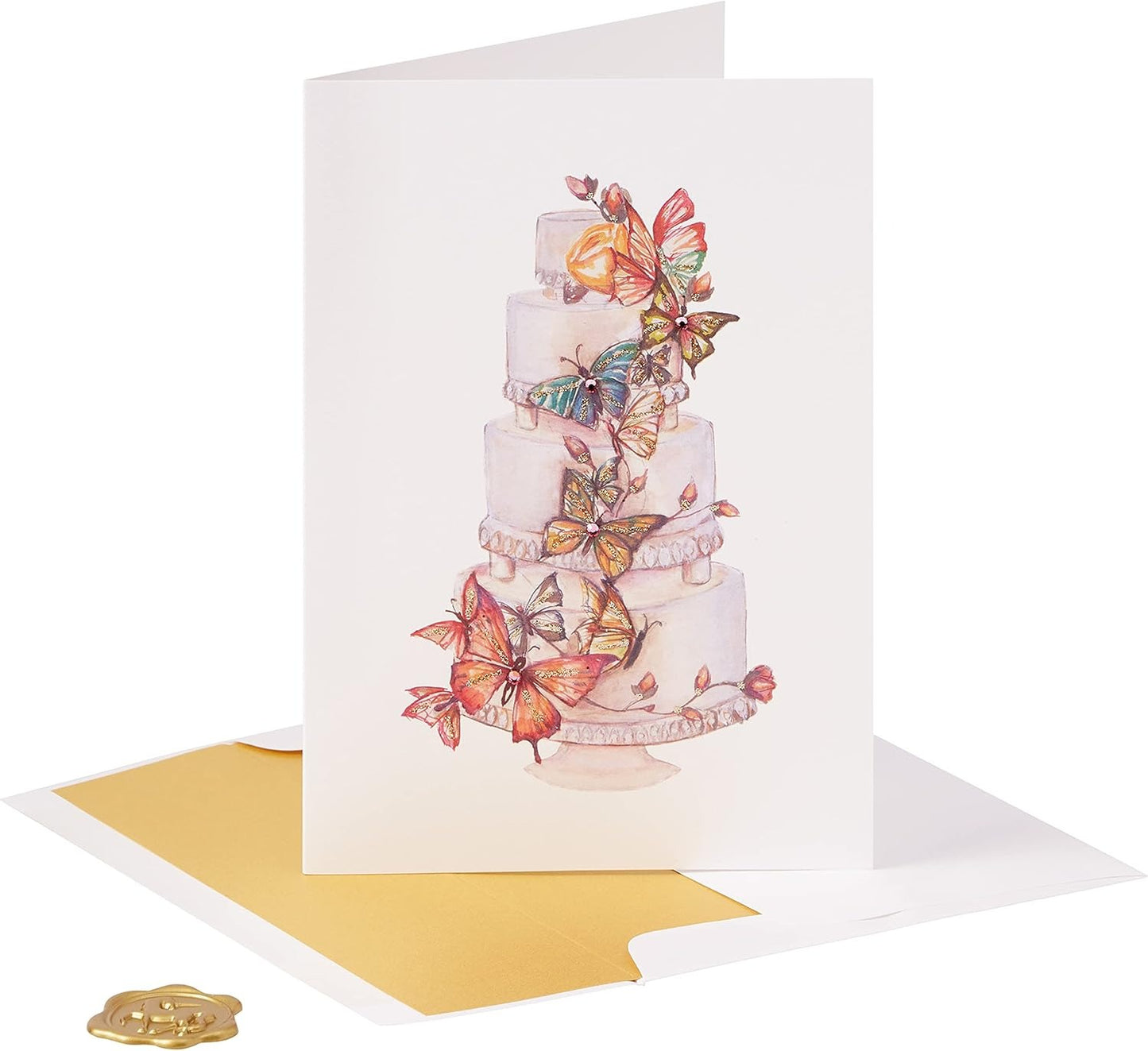 Butterfly Cake Wedding Card